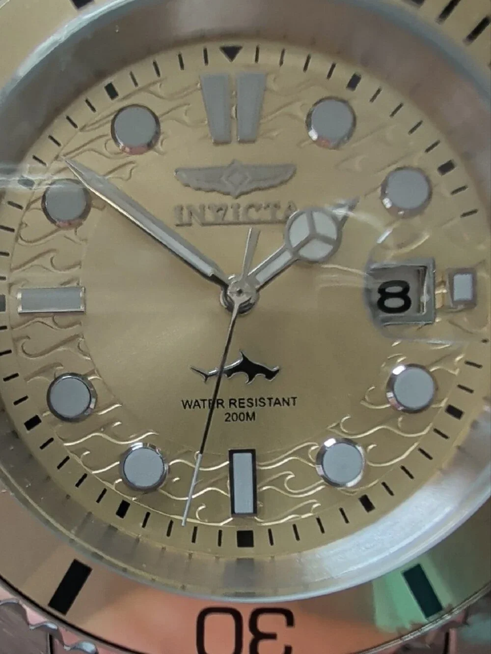 Invicta Men's Pro Diver Silver Watch with Champagne Dial